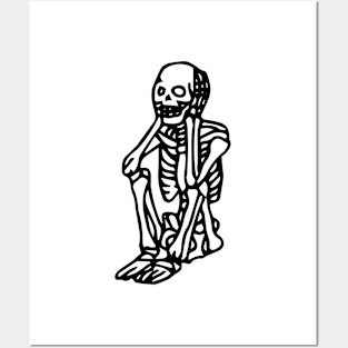 sad skeleton Posters and Art